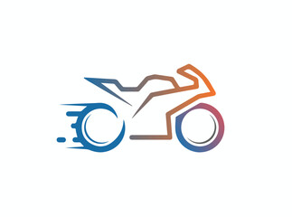 Moto Bike Outline Vector Logo