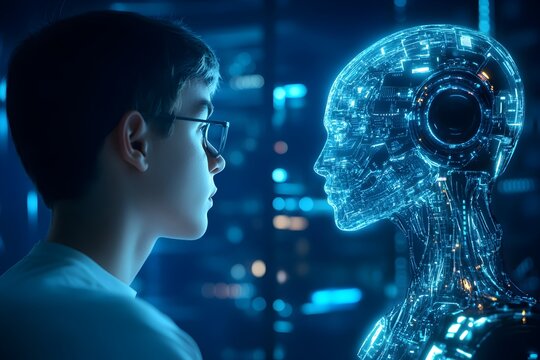 A visually striking image representing the in Film Production concept showcasing the use of AI powered tools and algorithms in enhancing visual storytelling and post production processes - Powered by Adobe
