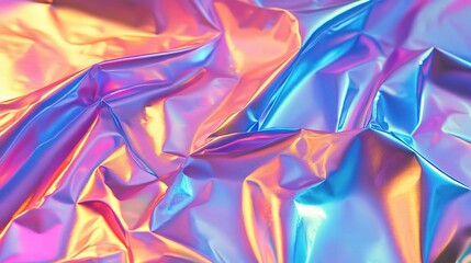 Fototapeta premium Vibrant Foil Texture with Colorful Reflections