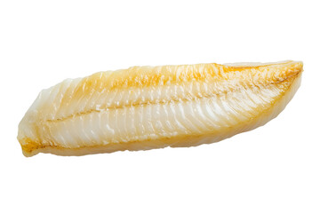 Naklejka premium Fresh prepared white fish fillet isolated on white background
