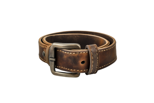 Classic belt with a metal buckle