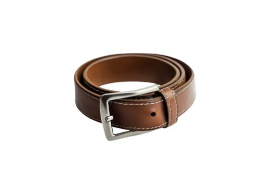 Classic belt with a metal buckle