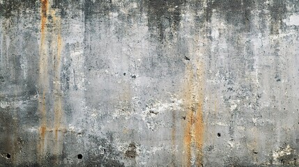 Obraz premium Weathered Concrete Wall with Rust Stains