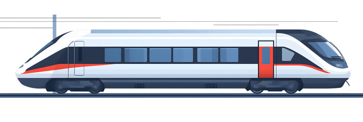 Train flat style minimalistic illustration isolated on white background