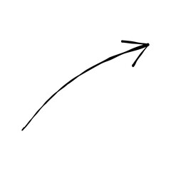 curvy drawn arrow png transparent background
