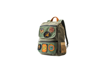 Trendy backpack with patches