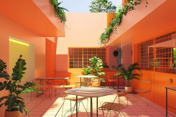 Modern chill out bar
