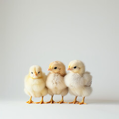 Fototapeta premium Beautiful Wallpaper with a Chick Design, Ideal Baby Animal Poster or Graphic Resource for Creative Project, Ai Generative