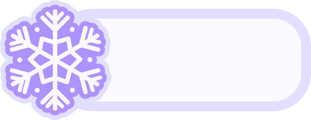 Fototapeta premium snowflake tag frame