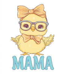 Fototapeta premium Beautiful Chick Logo, Baby Animal Design for Your Corporate and Business Graphic Resource or Creative Project, Ai Generative