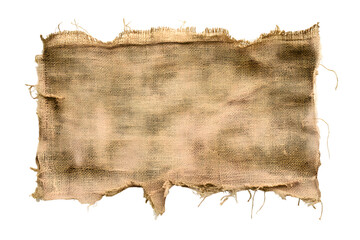Torn burlap isolated on transparent background