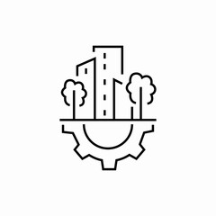 building management icon sign vector