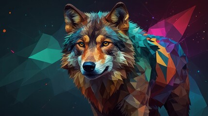 Wolf in Geometric Form