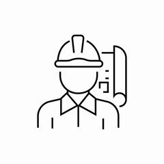 helmeted worker icon sign vector