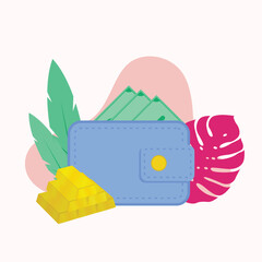 Transaction elements, transactions flat design elements