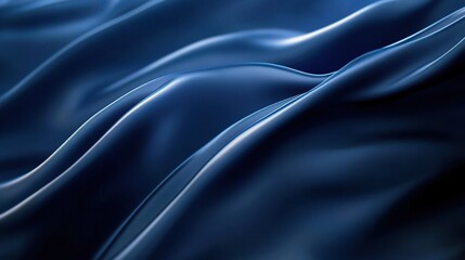 Obraz premium Smooth Blue Fabric Texture with Soft Waves