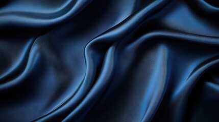 Fototapeta premium Elegant Blue Silk Fabric Texture Background
