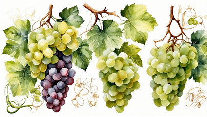 White and Green Grapes