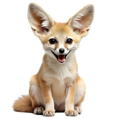 Fennec fox on white background as transparent. PNG