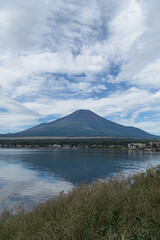 山中湖と富士山