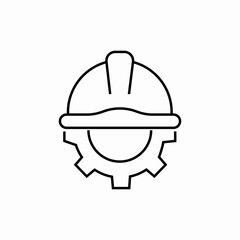 construction helmet icon sign vector