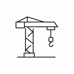 tower crane icon sign vector