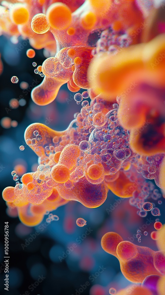 Wall mural abstract cellular structure: a microscopic journey