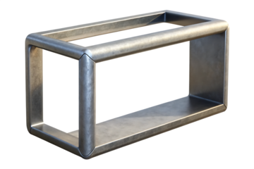 Square Metal Tube isolated on white background, PNG