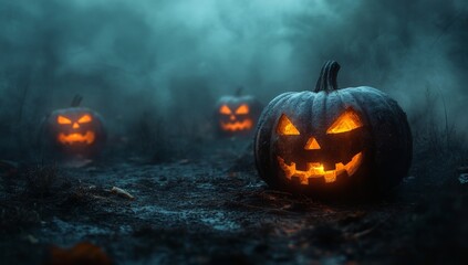 spooky halloween pumpkins. 