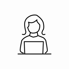 business woman icon sign vector