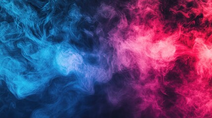 Obraz premium Colorful Smoke Swirls in Blue and Pink Hues