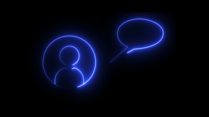 Women hand using smartphone mobile typing, chatting conversation in chat box icons.