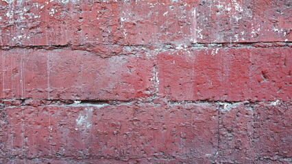 Brick Wall Textured Closeup Red Rustic Horizontal Urban
