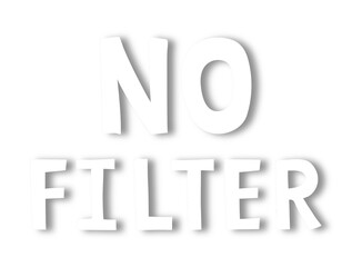 No filter doodle typography design element