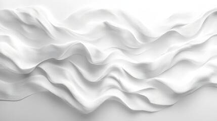 Obraz premium Abstract White Wavy Surface Background