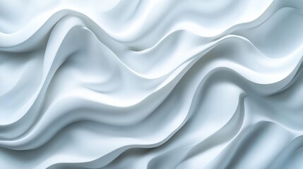 Fototapeta premium Abstract White Fabric Waves