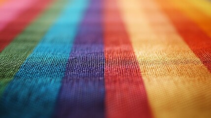 Colorful Woven Fabric Close-Up