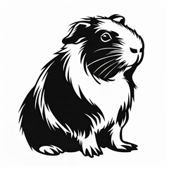 Obraz premium Beautiful Guinea Pig Logo, Rodent Design for Your Corporate and Business Graphic Resource or Creative Project, Ai Generative