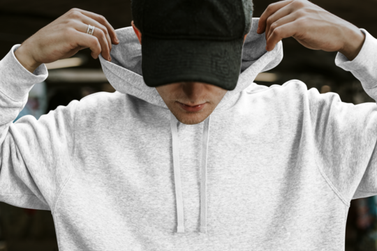 Png menswear hoodie mockup simple fashion apparel