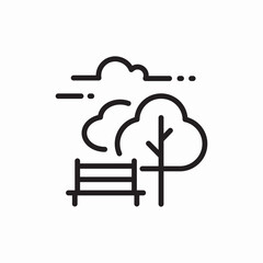 nature park bench icon sign vector