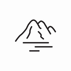 mountain hilly icon sign vector