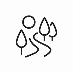 tree way forest icon sign vector