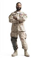 Fototapeta premium Embracing Resilience: A Veteran’s Journey with Innovative Prosthetics