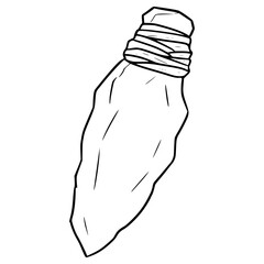 ancient stone knife illustration hand drawn outline vector