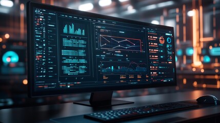 Obraz premium Modern Data Analytics Dashboard