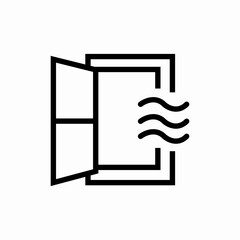 airing open window icon sign vector