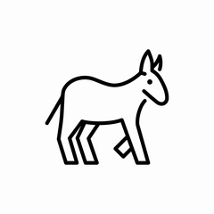 cute donkey icon sign vector