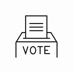 vote box icon sign vector