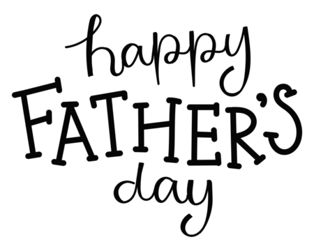 Png Happy Father's Day quote sticker, handwritten typography, transparent background