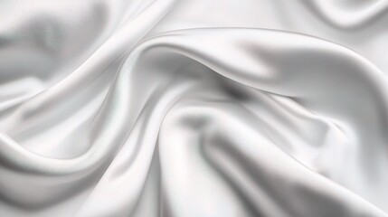 Obraz premium Smooth White Satin Fabric Background Texture